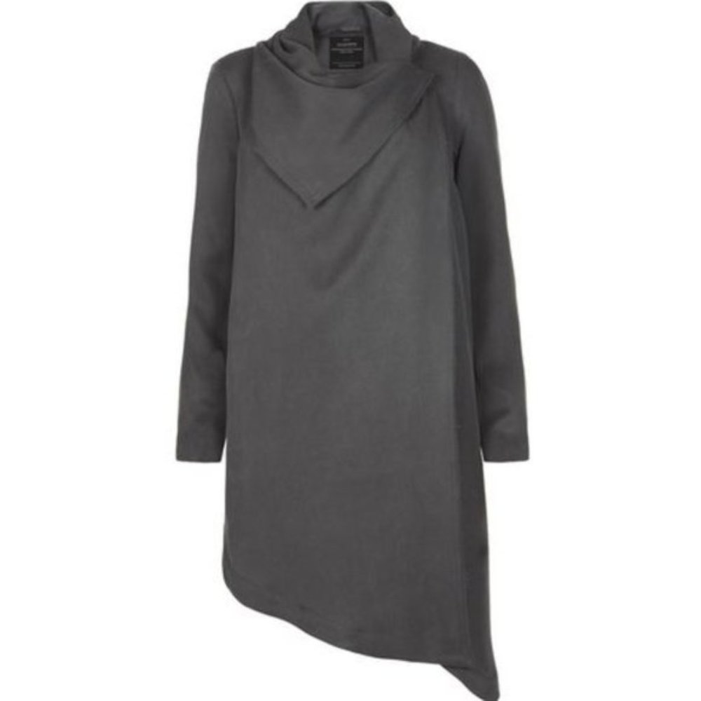 NWT All Saints Hoxton Monument Coat Gray Sz. 4